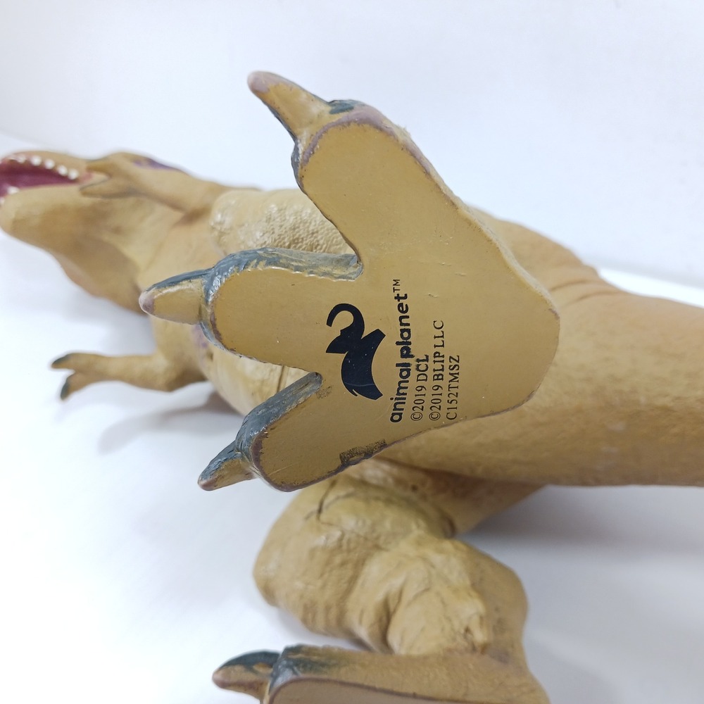 Animal Planet Tyrannosaurus Rex T-Rex Dinosaur Figure Tan Purple 2019 Blip LLC - Picture 3 of 8